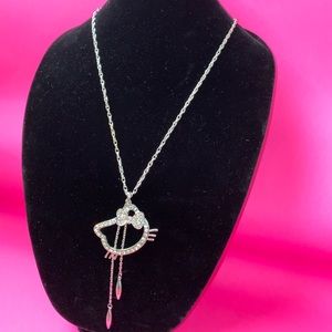 🎀Hello Kitty big Figure Rhinestone Necklace Chain